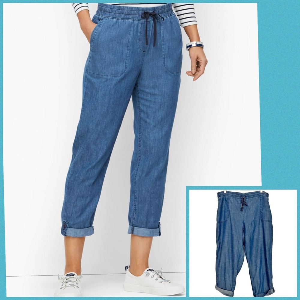 Talbots Chambray Crops